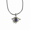 Talisman de protectie din metal nobil cu lapis lazuli